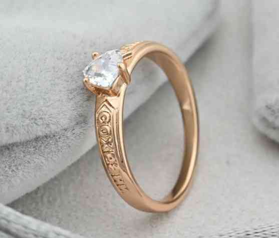 Кольцо Xuping Спаси и Сохрани15204, размер 20, ширина 5мм, позолота РО Киев