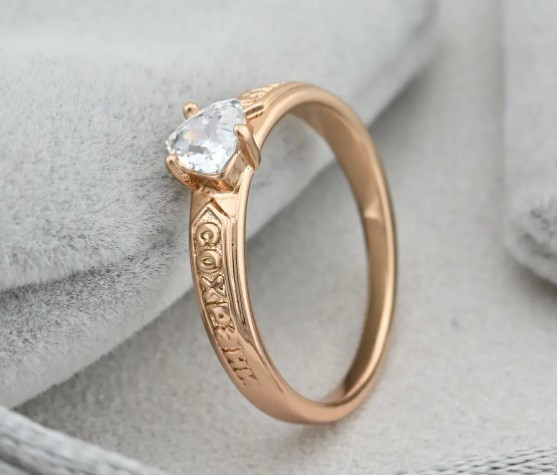 Кольцо Xuping Спаси и Сохрани15204, размер 20, ширина 5мм, позолота РО Киев - изображение 1