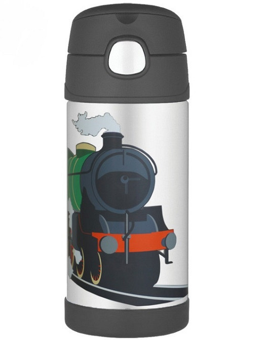 Дитяча Термофляга з трубочкою для напоїв 355 мл Thermos "FUNTAINER" (120018) Нержавіюча сталь Нововолинськ - фото 1