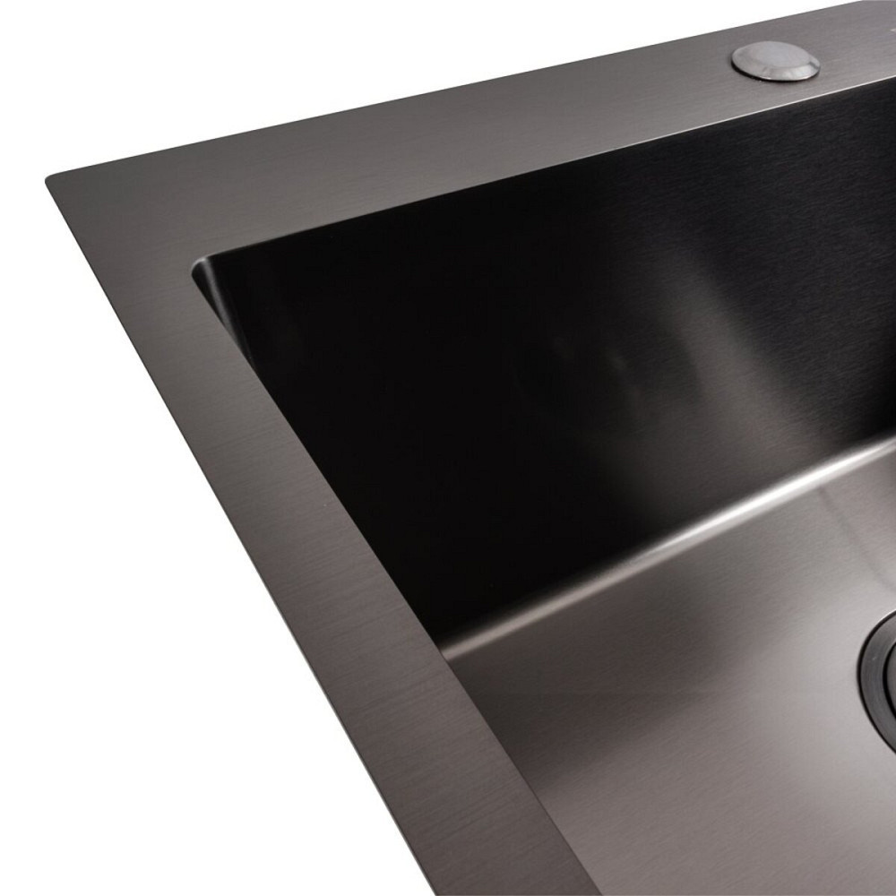 VALESO Кухонний комплект: Мийка Valeso Handmade (58x43 см) PVD чорна + Змішувач Q411MB Киев - изображение 5