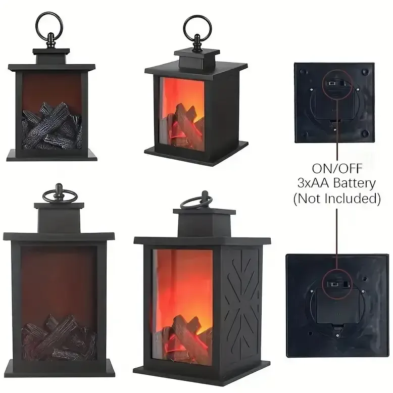 Декоративная лампа с эффектом пламени, размер 14×14×24,5 см Коломия - фото 5