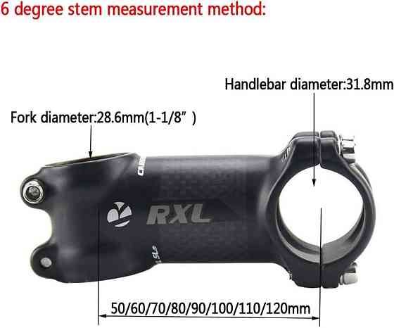 Руль-вынос RXL SL 31.8 мм 60 мм, карбоновый, 6°, для MTB, шоссе, гравий, апгрейд и шоссейных велосип Киев