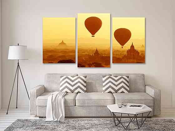 Модульная картина в гостиную / спальню   Повітряна куля   Art-727_3 Киев