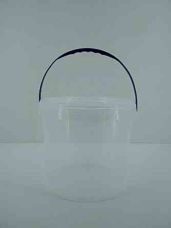 Ведро круглое с крышкой 10 л, прозрачное (1 шт) Харьков