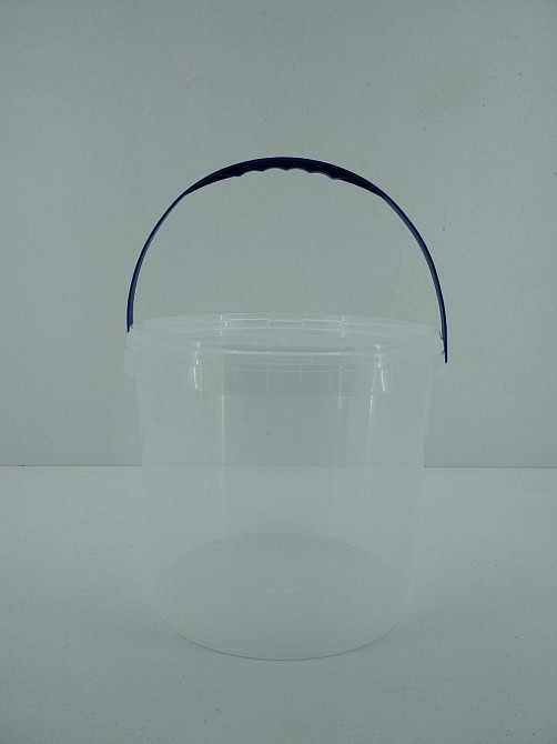 Ведро круглое с крышкой 10 л, прозрачное (1 шт) Харьков - изображение 1