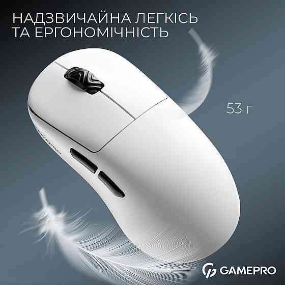 Миша бездротова GamePro Asgard Loki White (GM022W) ( Білий ) Харків