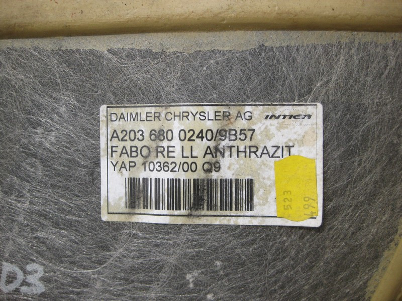 Mercedes-Benz  A2036800240 9B57 Килим салону колір "антрацит" передній правий C-Class W203 Одесса - изображение 5