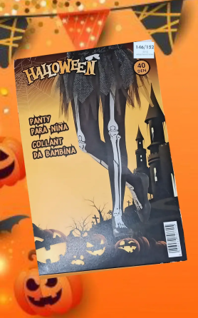 Дитячі колготки скелет на Хелловін 40 den 146-152 на 10-12 років Італія чорний Київ
