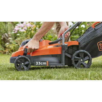 Газонокосарка Black&amp;Decker акумуляторна 36 В, 2.5 Ач, 32 см, 1 АКБ та ЗП (BCMW3336L1) Вінниця - фото 9