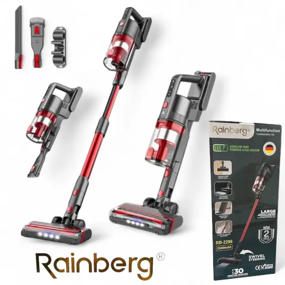Вертикальный аккумуляторный пылесос Rainberg 2500 Вт беспроводной, для уборки, дома Коломыя
