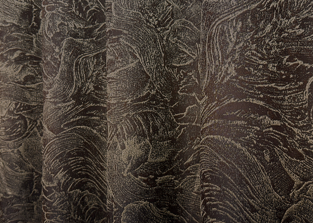 Комплект штор на люверсах VR-Textil Жаккард Fantasy № 1630ш Шоколадный с бежевым 150х280 см 2 шт (37-0187) Киев - изображение 8