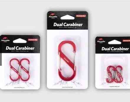 Карабін багатофункціональний Naturehike S-type NH20GS004, 88 мм, 1 шт, червоний Киев