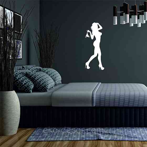 Декоративное настенное Панно «Силуэт женщины», Декор на стену 90*36 см, Белый Киев