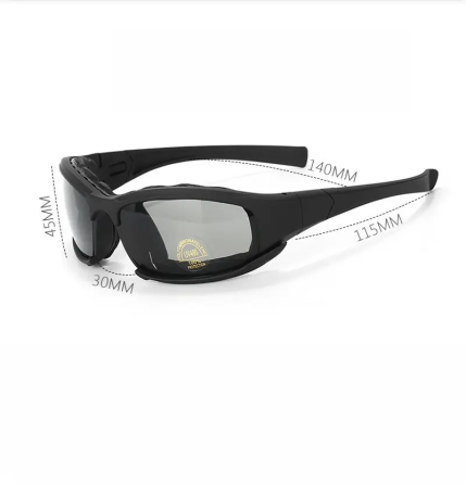 Очки тактические с поляризацией Daisy Х7 4 сменных линзы + чехол (Черный) Киев