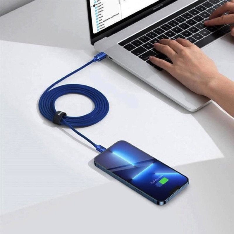Кабель Baseus Crystal Shine Series Fast Charging Data Cable Type-C to Type-C 100W 1.2m Blue Київ - фото 3