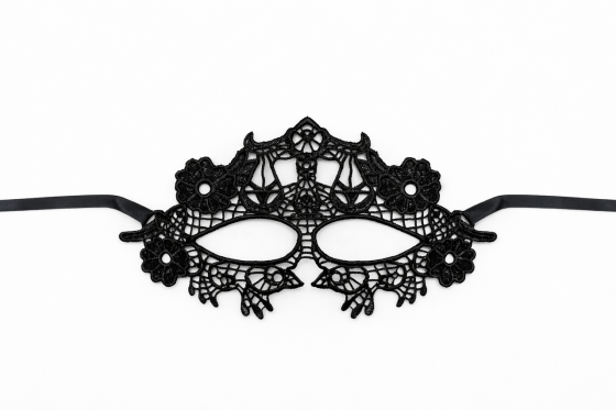 Карнавальная кружевная маска Весы one size черный Киев