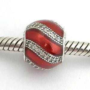 Срібна намистина Пандора  "Червона стрічка" 791991EN07 MasterSem Київ - фото 2