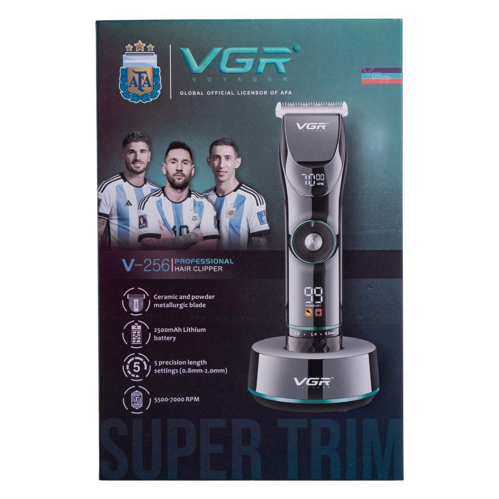 Машинка для стрижки волосся та бороди VGR V-256 з LED-дисплеєм Київ - фото 6