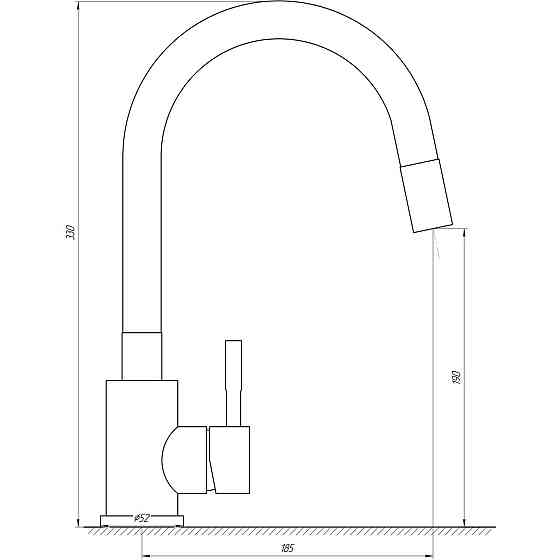 Смеситель для кухни MIXXUS SUS-011, с нерж. стали Харьков