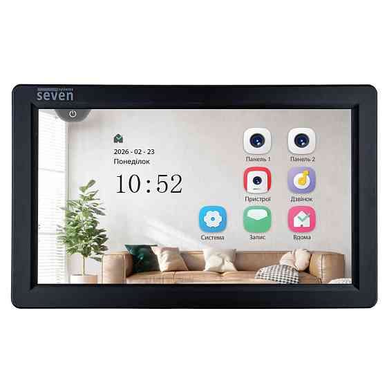 Відеодомофон 7 дюймів SEVEN DP-7570 FHD IPS black Київ