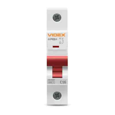Автоматичний вимикач Videx_ RS4 RESIST 1п 16А С 4,5кА (VF-RS4-AV1C16) Вінниця