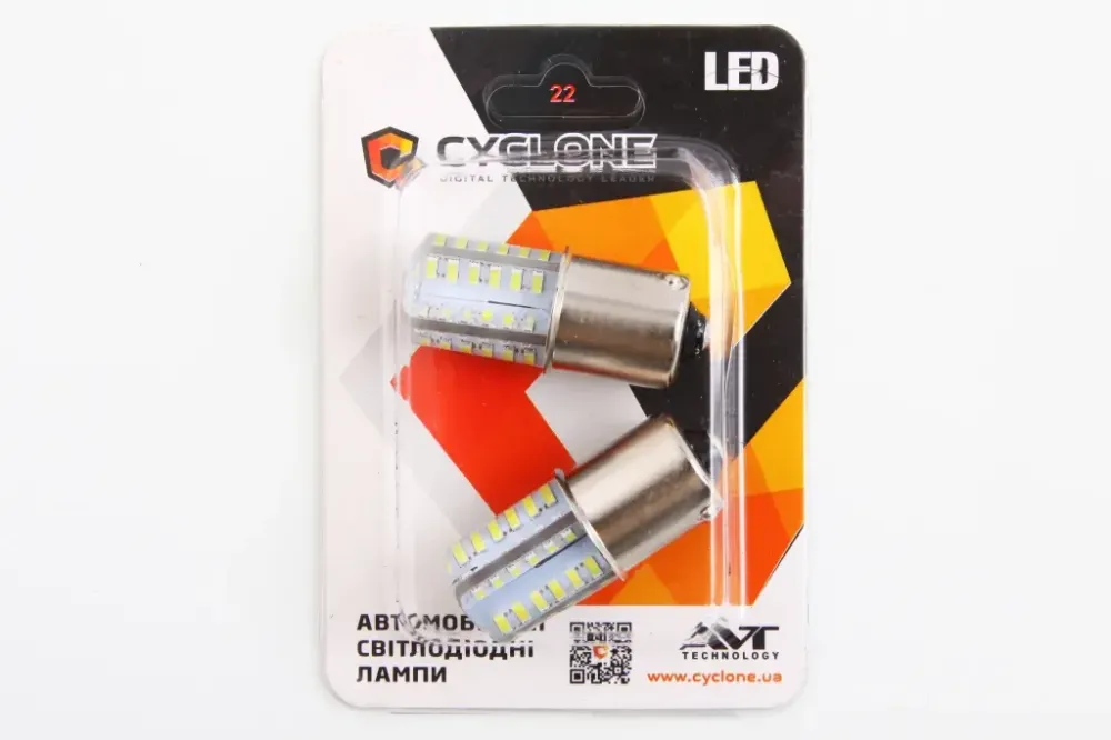 Лампа диодна 12В T25 48-SMD 3014 силікон Cyclone 624lм (2 шт). Вінниця - фото 2