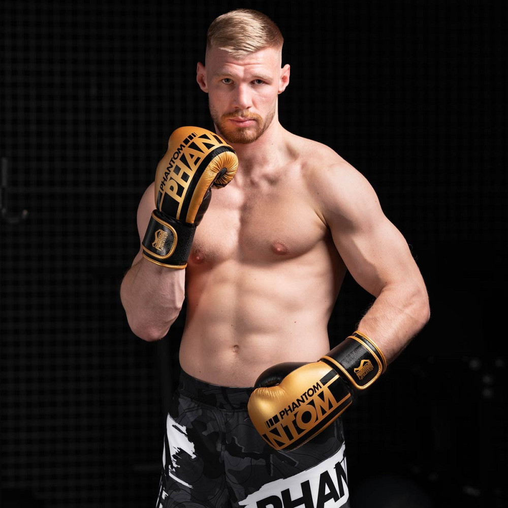 Рукавички боксерські для боксу та єдиноборств професійні Phantom APEX Elastic Gold 16 унцій Київ - фото 7
