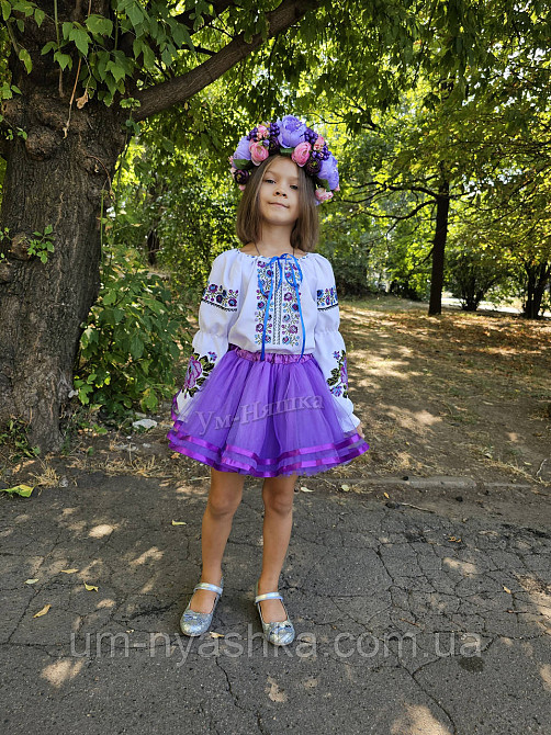 Костюм вышиванка фиолетовый для девочки Кривой Рог - изображение 6