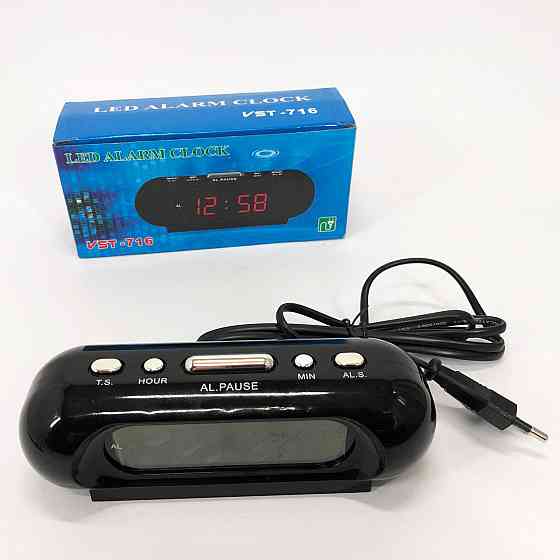Настільний годинник led на батарейках VST-716-2, Настільний годинник з NL-168 автоматичною підсвіткою Київ