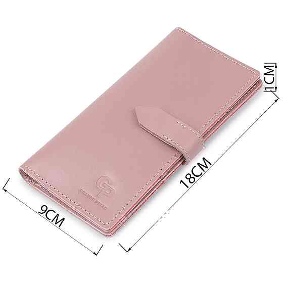 Кожаное женское матовое портмоне GRANDE PELLE 11545 Розовый Киев