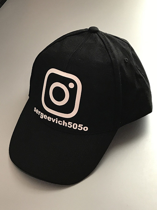 Чорна Кепка/Бейсболка з написом — NICKNAME INSTAGRAM Чернівці - фото 1