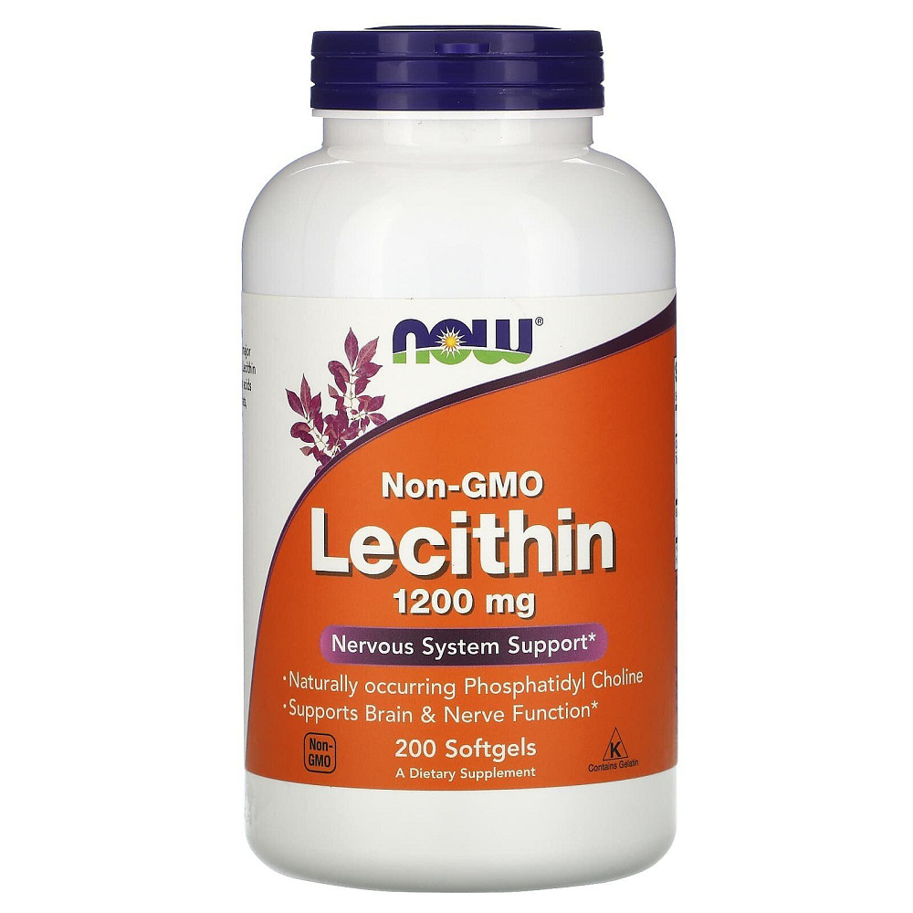 Лецитин, Lecithin, Now Foods, 1200 мг, 200 гелевых капсул Луцьк - фото 1