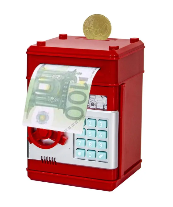 Електронна дитяча скарбничка-сейф з кодовим замком 1511 Червона Одеса - фото 1