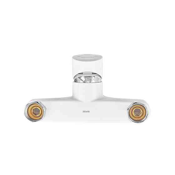 Смеситель для ванны Plamix CEZAR-009 EURO SET белый с гибким шлангом, лейкой и кронштейном (PM0692) Харьков