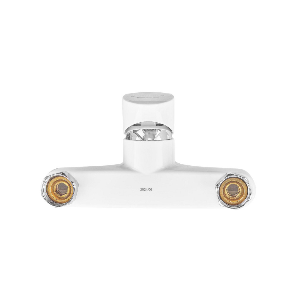 Смеситель для ванны Plamix CEZAR-009 EURO SET белый с гибким шлангом, лейкой и кронштейном (PM0692) Харьков - изображение 3