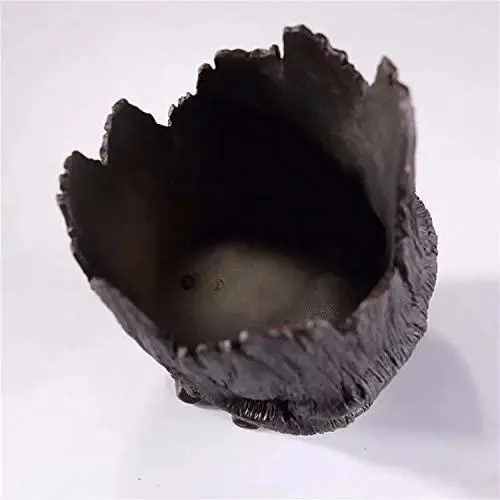 Горшочек для цветов и канцелярии Грут Groot G10 Черный череп + подставка пень Киев - изображение 10