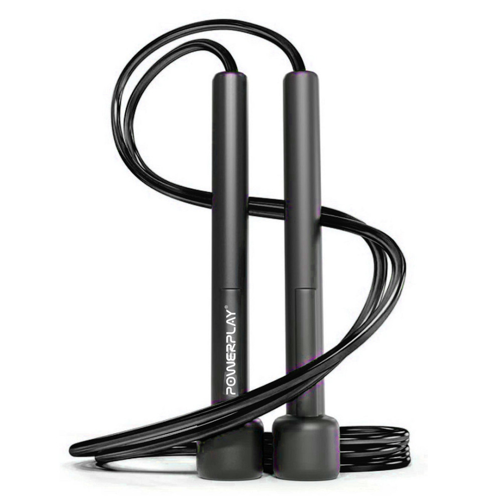 Скакалка PowerPlay 4201 Basic Jump Rope Чорна (2,8m.) Луцк - изображение 1