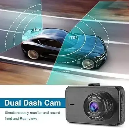 Відеореєстратор з передньою та задньою камерою Full HD 1080P, 170°, G-сенсором та режимом паркування Київ