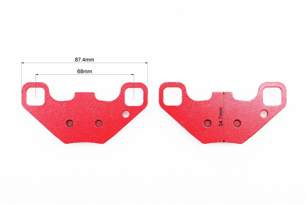 Гальмівні колодки (дискові) POLARIS Phoenix 200/ Phoenix Quadricycle 200/ Ranger RZR 170 к-кт червоні Київ - фото 2