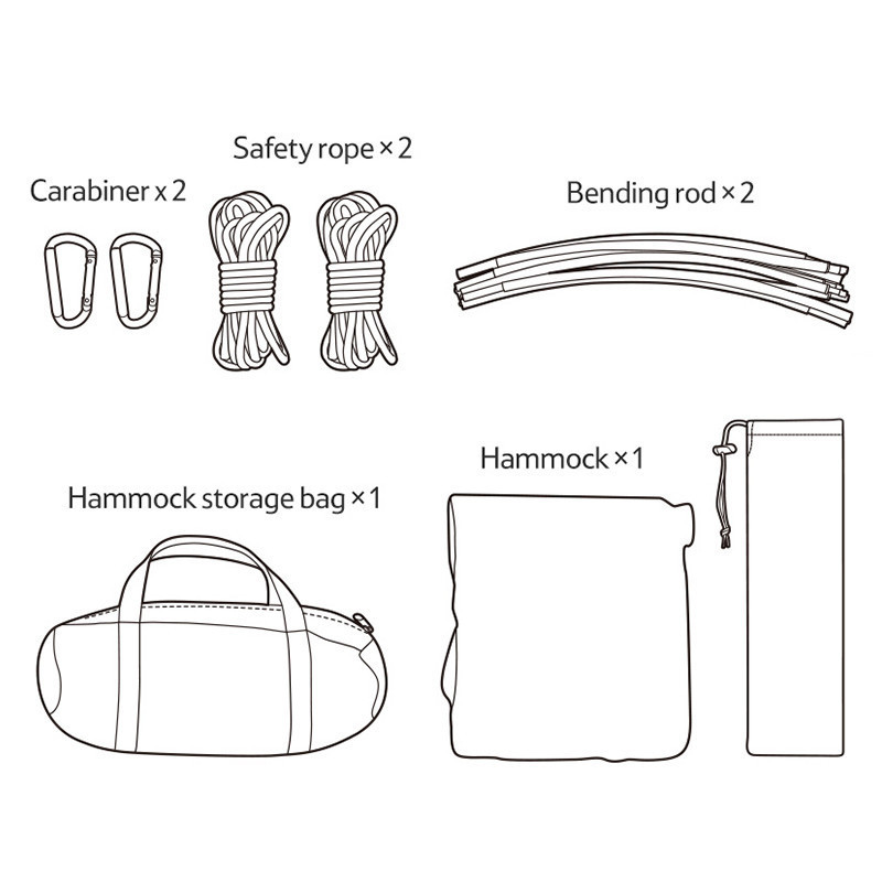 Гамак з дугами без перекидання Naturehike NH22DC008, темно-синій Київ - фото 4