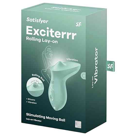 Вібратор для клітора з перлинною стимуляцією Satisfyer Exciterrr Mint, 2 незалежні мотори Sex Aura Київ