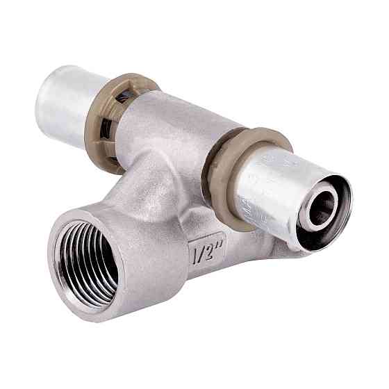 Прес-фітинг Icma-трійник 1/2" ух16 настінний прохідний No 422 Київ