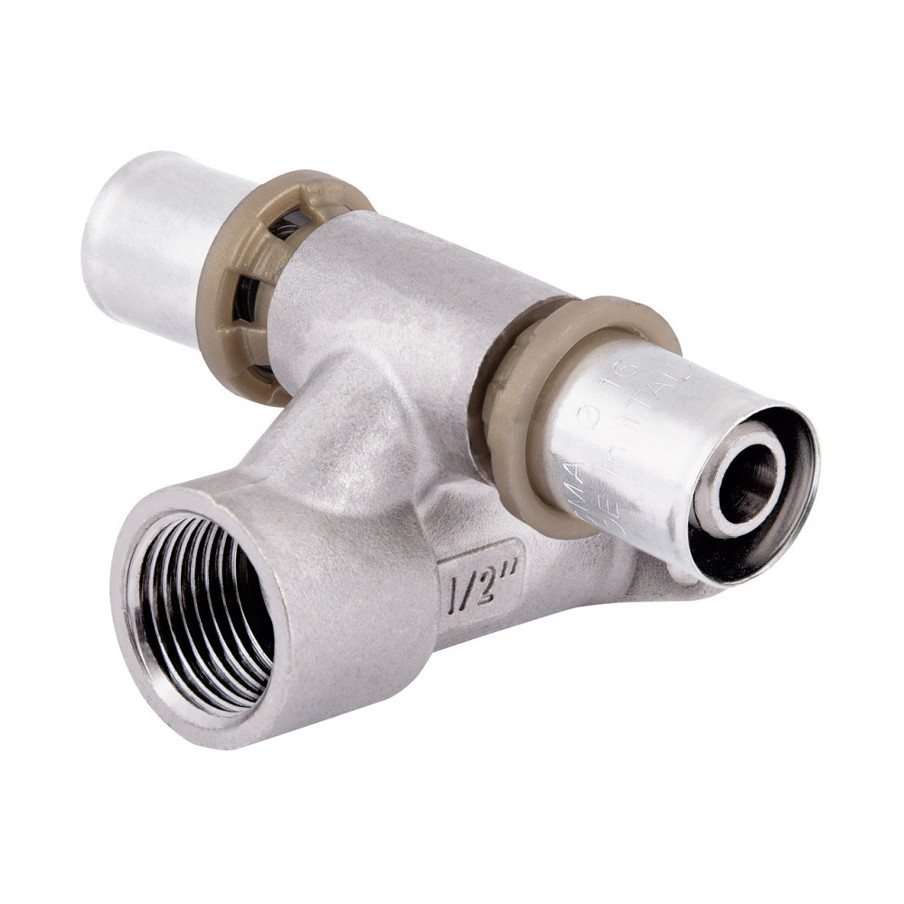 Прес-фітинг Icma-трійник 1/2" ух16 настінний прохідний No 422 Київ - фото 4