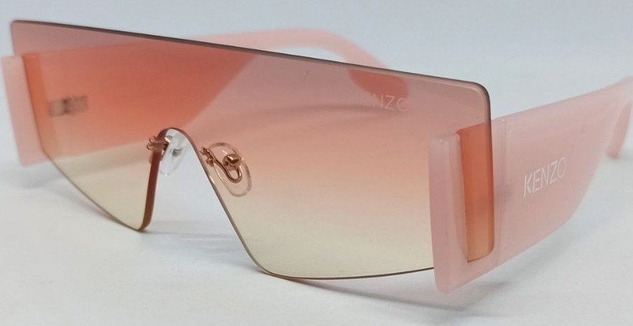 Брендовые модные женские очки маска розовые бежевые с градиентом. Киев - изображение 8