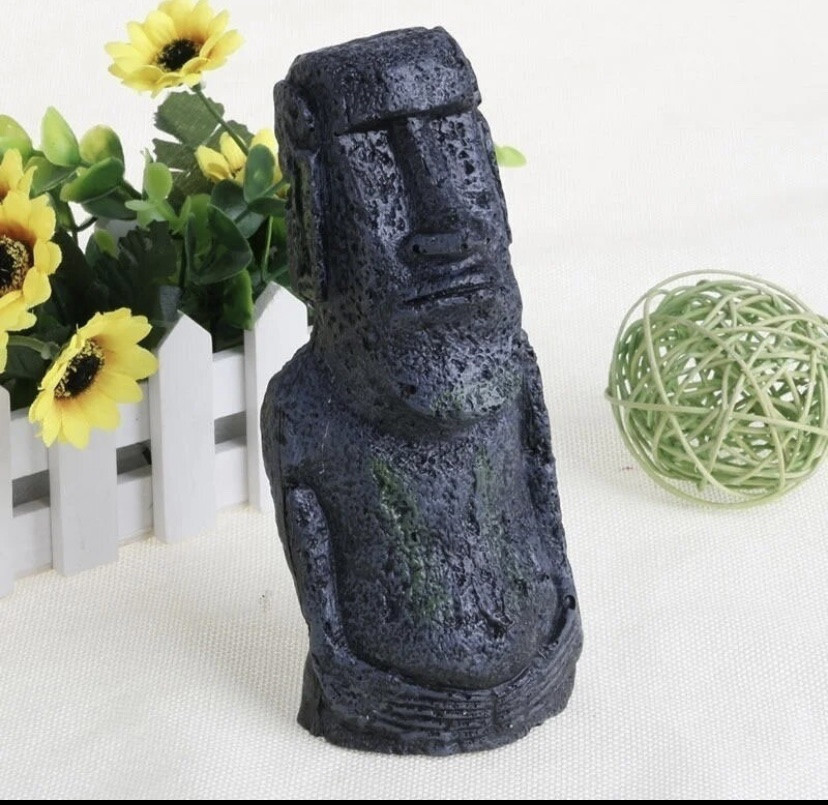 Декор для акваріума Статуя острова Пасхи 175 на 75 на 55 сірий Київ - фото 8