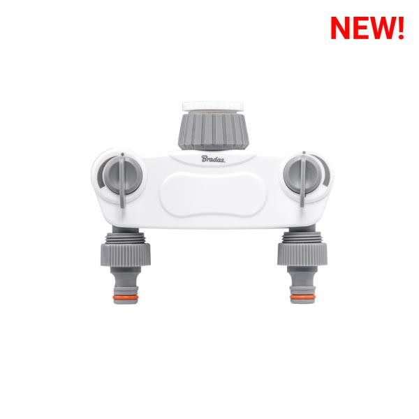 Розподільник з 2 кранами на кран 1 або 3/4, SOLID, WHITE LINE, на карті, WL-3032K Київ - фото 1