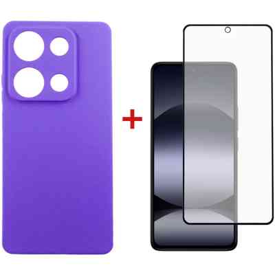 Чохол до мобільного телефона Dengos Xiaomi Redmi Note 14S Carbon + glass (Purple) (DG-KM-146) Вінниця