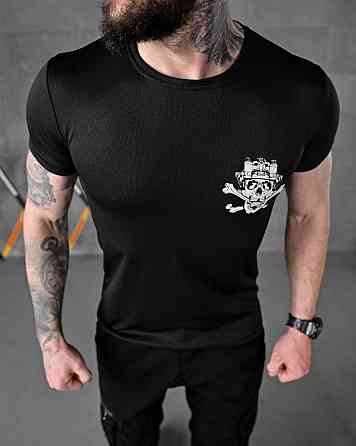 Тактична потовідвідна футболка SABUR skull black ВТ5128 Київ