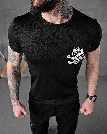 Тактична потовідвідна футболка SABUR skull black ВТ5128 Київ - фото 2