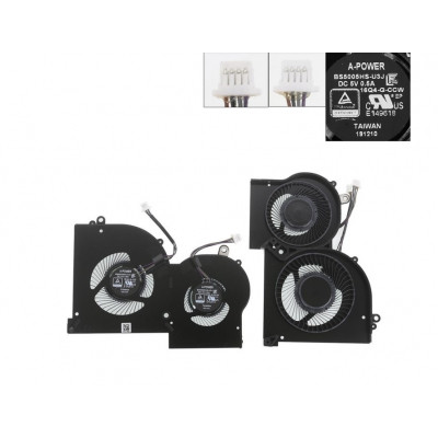 Вентилятор ноутбука MSI GS65/MS-16Q2 (BS5005HS-U3I) DC 5V,4+4pin,GPU (A48493) Вінниця - фото 1